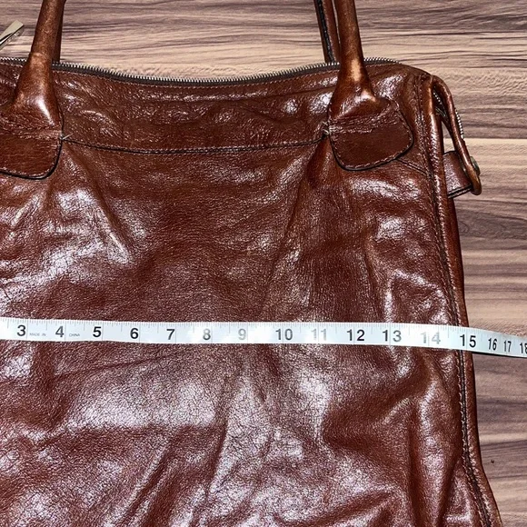 MICHELLE Brown Leather Tote Bag - Picture 7 of 16